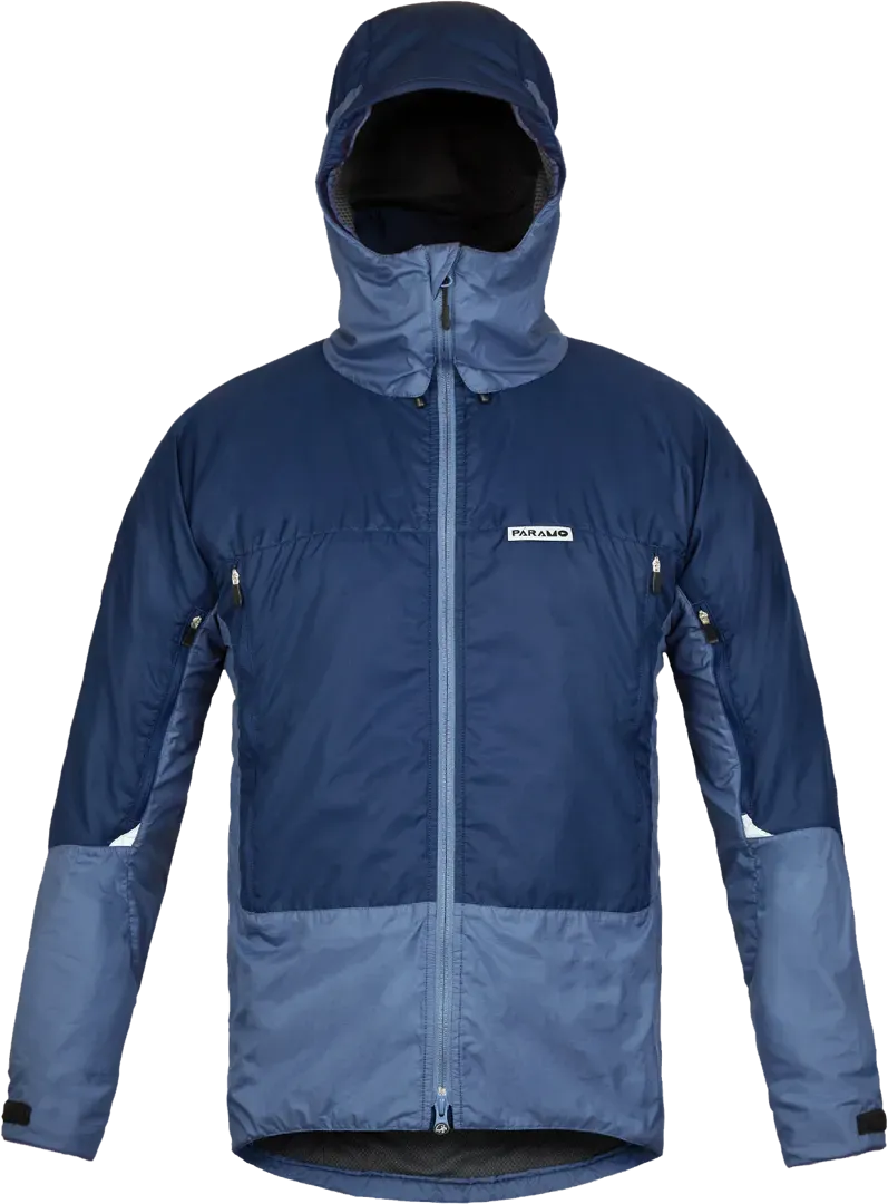 Mens Waterproof Climbing Jacket Paramo Velez In Midnight And Indigo Front