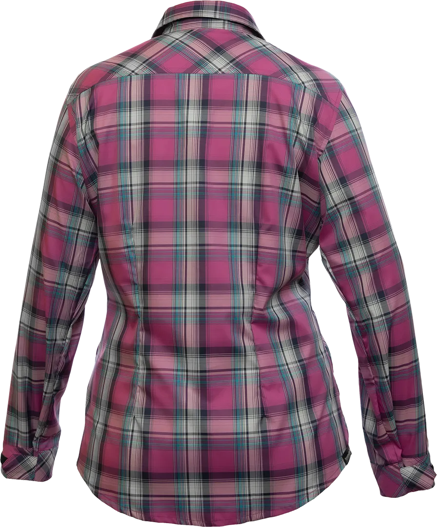 Womens Katmai Ls Shirt Foxglove Check Back 1080px