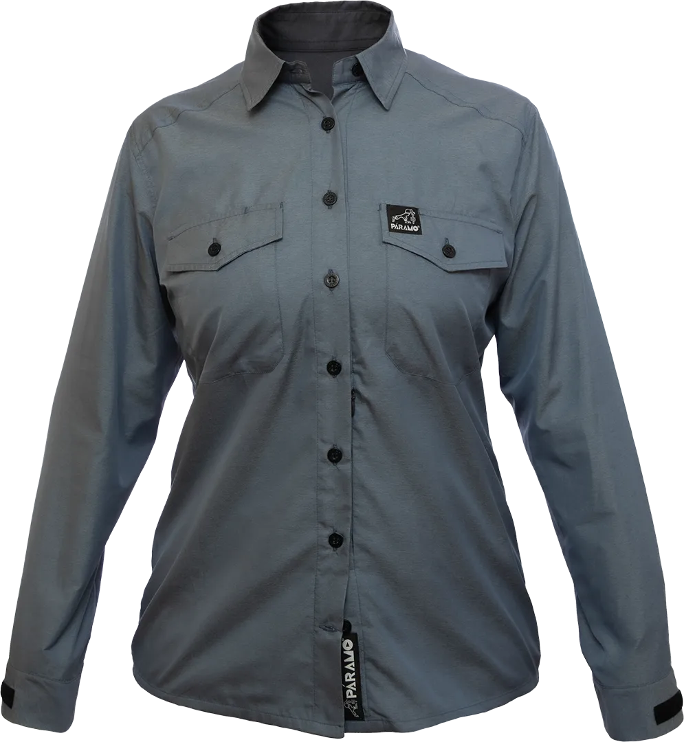 Womens Katmai Ls Shirt Indigo Blue Front 1080px