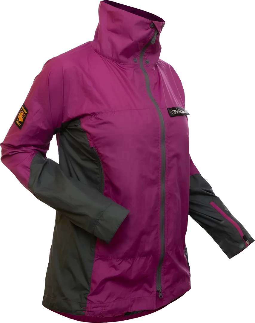 Womens Velez Windproof Foxglove Rock Grey Angled 1080px