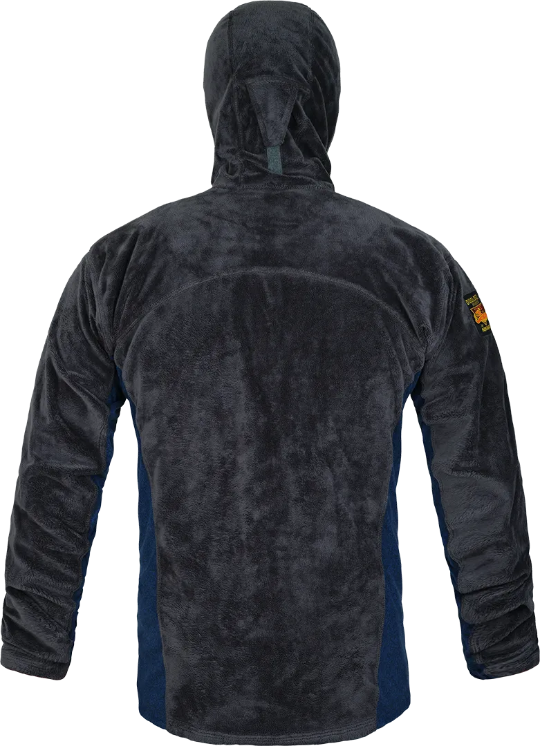 Mens Enduro Plus Fleece Dark Grey Cobalt Back 1080px