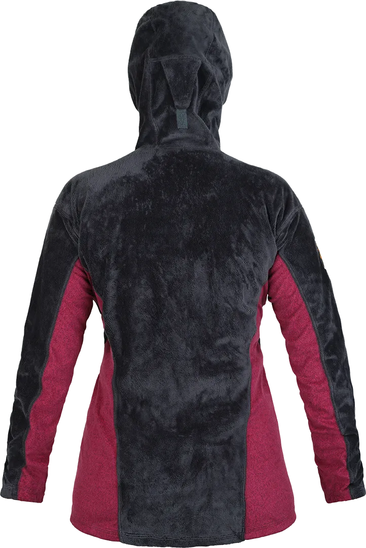 Womens Ventura Plus Fleece Dark Grey Carmine Back 1080px